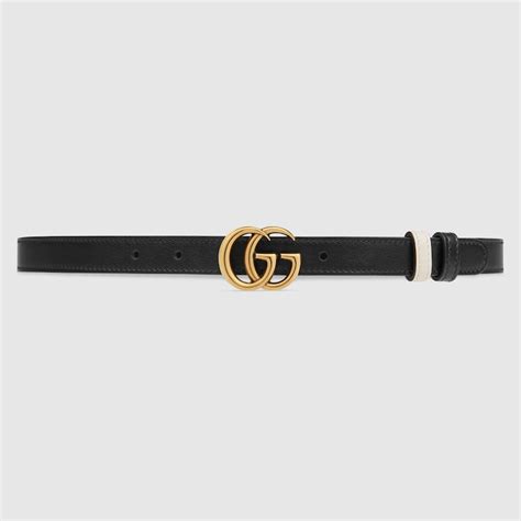 cintura gucci donna tessuto falsa|Cintura sottile reversibile GG Marmont .